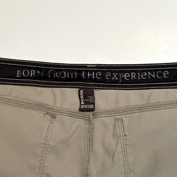 Prana Mens Pants Mens 38 x 30 Brown Breathe Side Leg Pocket Hiking Trail - Picture 5 of 16